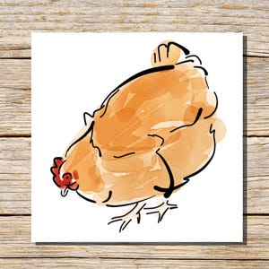 Carte Orpington Poule, Orpington Hens, Carte de voeux, Vierge à l'intérieur, Orpington's, Carte Poule, Carte Poule Personnalisée, Cartes De Pâques, Carte Poulets