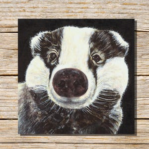 Biglietto d'auguri con tasso, tasso, biglietto d'auguri, vuoto all'interno, biglietto con tasso, tasso, fauna selvatica, biglietto con tasso personalizzato, biglietto vuoto,