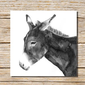 Dierenwenskaart, ezelkaart, wenskaart, ezels, blanco binnenkant, ezel, ezelkaart, kaarten boerderijdieren, gepersonaliseerde kaart, blanco