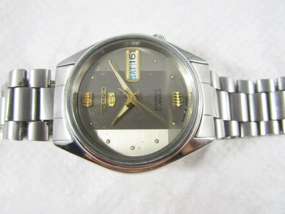 Vintage SEIKO 5 21 Jewels Automatic Original Dial Day-date - Etsy