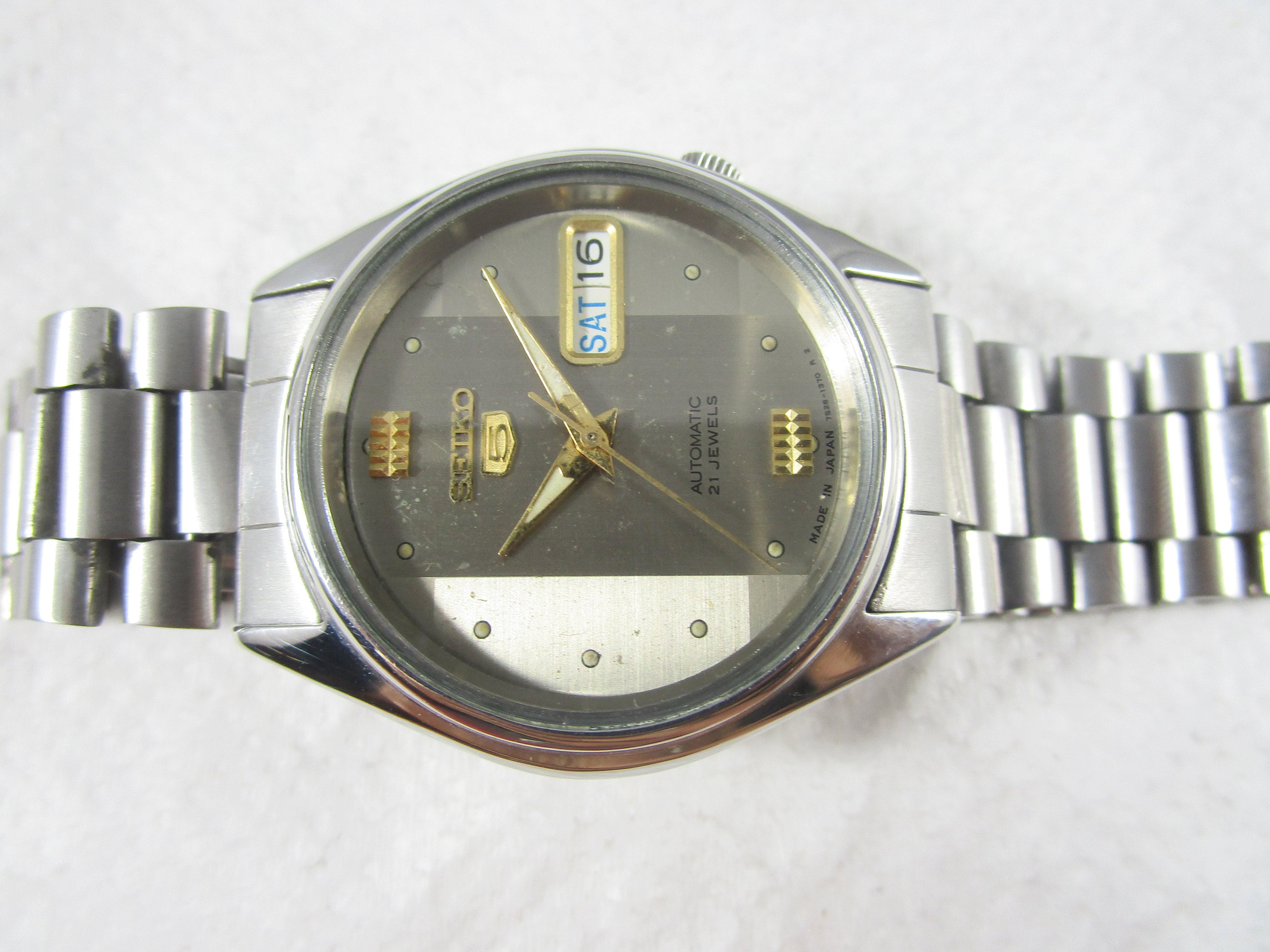 Vintage SEIKO 5 21 Jewels Automatic Original Dial Day-date - Etsy