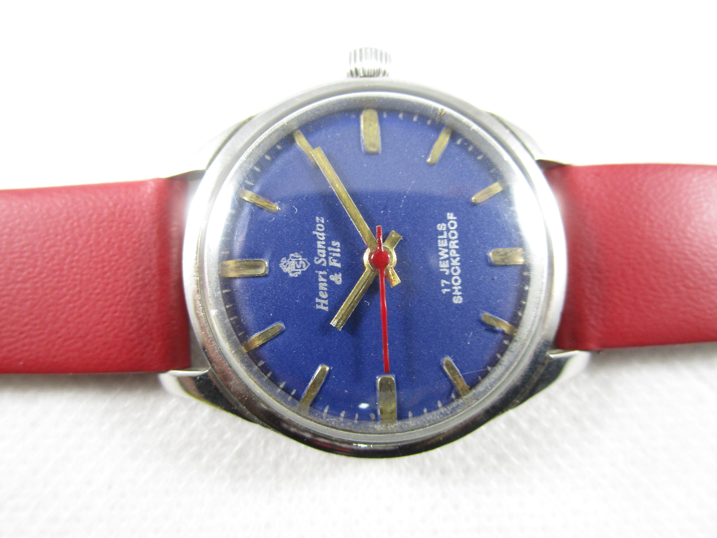 Vintage Henri Sandoz Fils 17 Jewels Hand winding Pre owned Swiss
