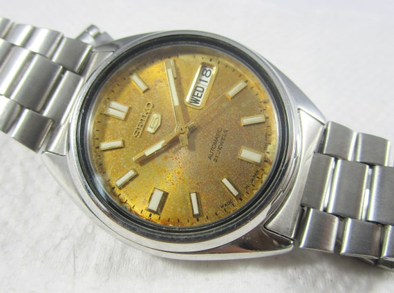 Vintage SEIKO 5 6309 21J Automatic Original Dial Day-date | Etsy Singapore