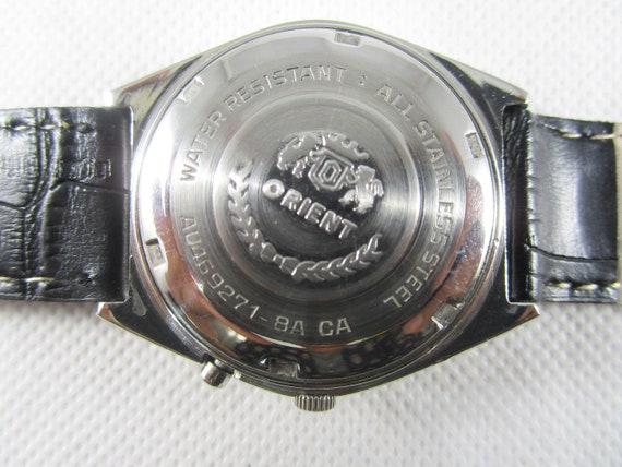 Vintage ORIENT Crystal 21 jewels Automatic Day Da… - image 8