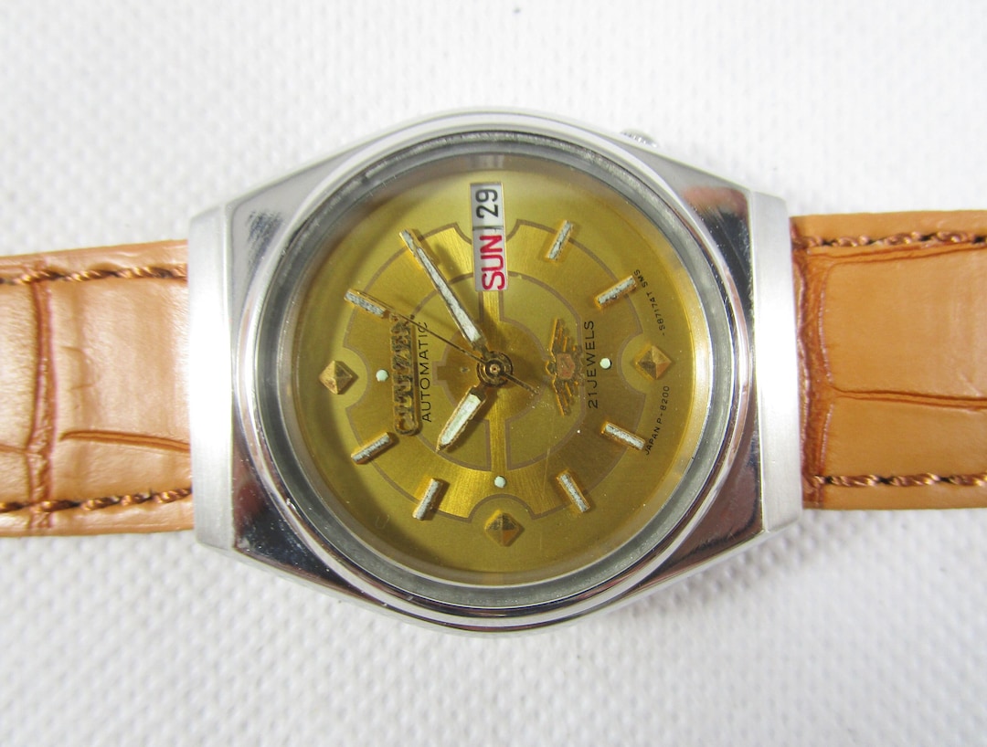 Stock Clearance Vintage CITIZEN 21 JEWELS Automatic Day-date Pre-owned