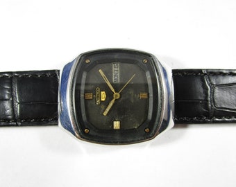 VINTAGE RARE SEIKO 5 Day-Date Original Dial Automatic Men's Gift Wrist Watch #X29