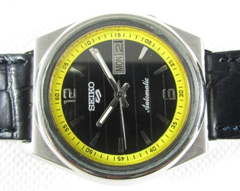 Stock Clearance SEIKO 5 Vintage Automatic Day Date Japan Made Men's Wrist Watch #Z383
