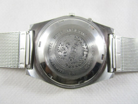 Vintage ORIENT Crystal 21 jewels Automatic Day Da… - image 8