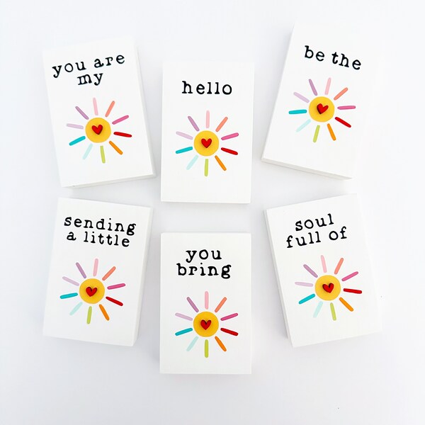 Sunshine Mini Wood Sign, Rainbow Sunshine Sign, You Are My Sunshine, Be the Sunshine, Sending A Little Sunshine, Sunshine in My Soul