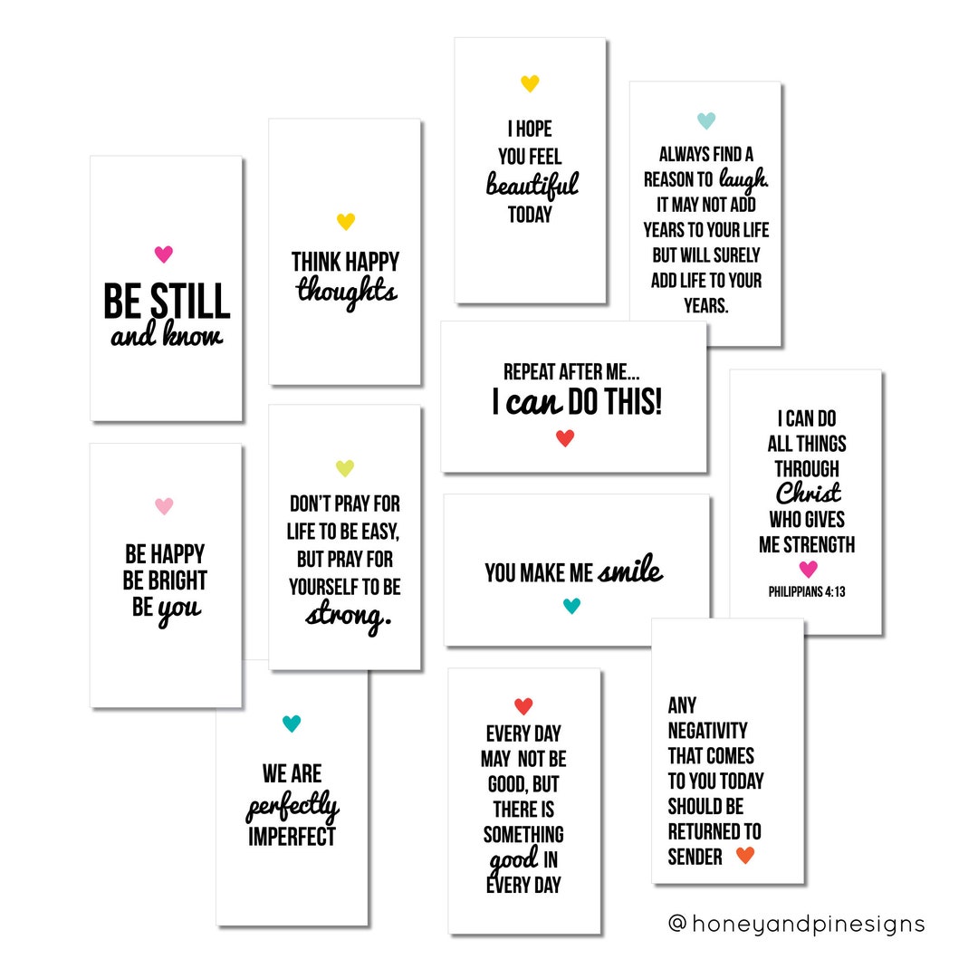 PRINTABLE Mini Inspirational Quote Cards Collection 3 Mini Etsy PRINTABLE Mini Inspirational Quote Cards Collection 3 Mini Etsy