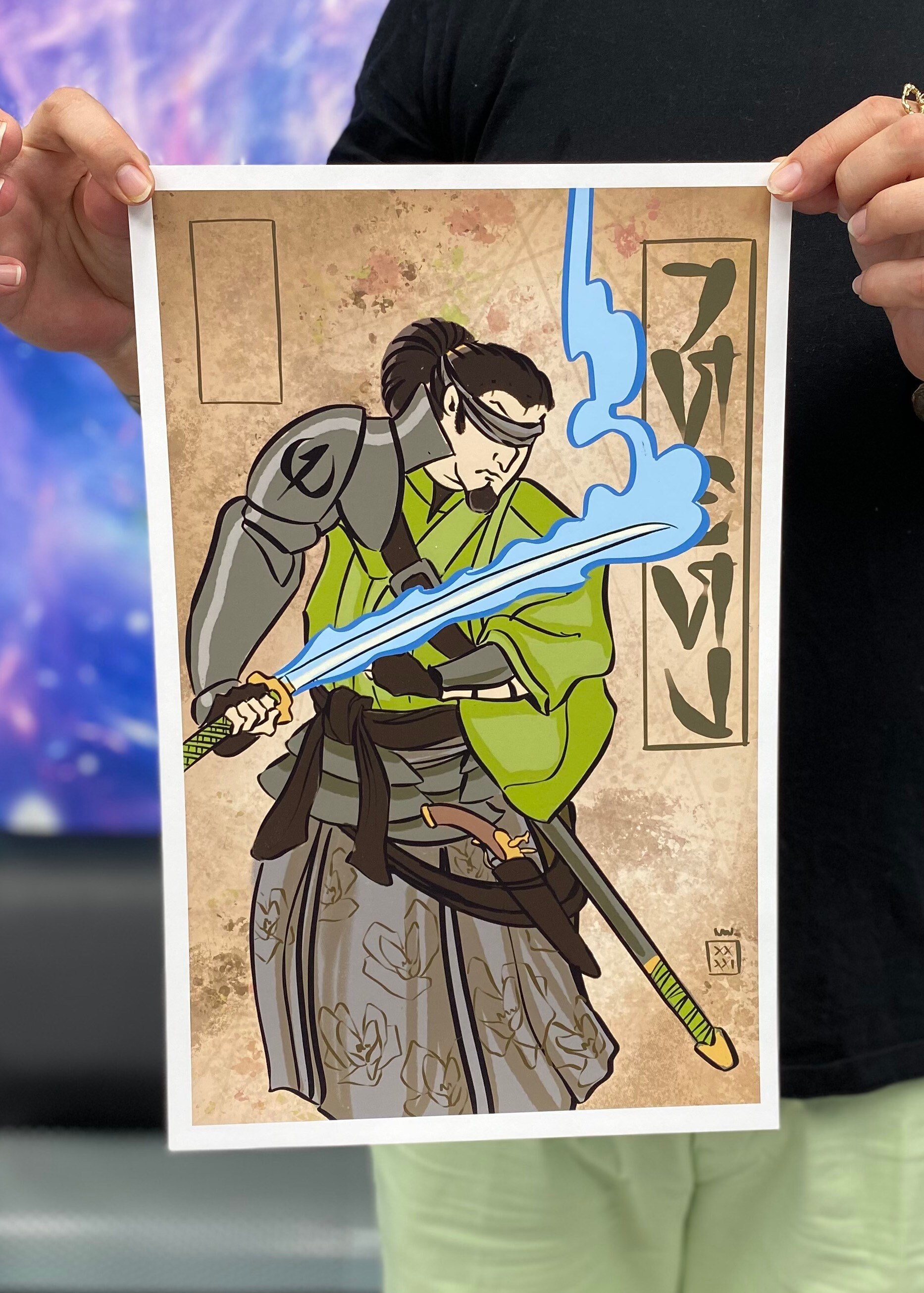 Star Wars Kanan Art Print, Japanese Samurai Style Poster, Jedi