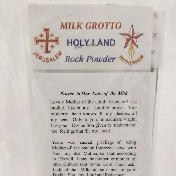 Milk Grotto Holy Land Rock Powder, authentisch aus Milk Grotto Bethlehem, dem Heiligen Land / Bitte lesen Sie die Beschreibung