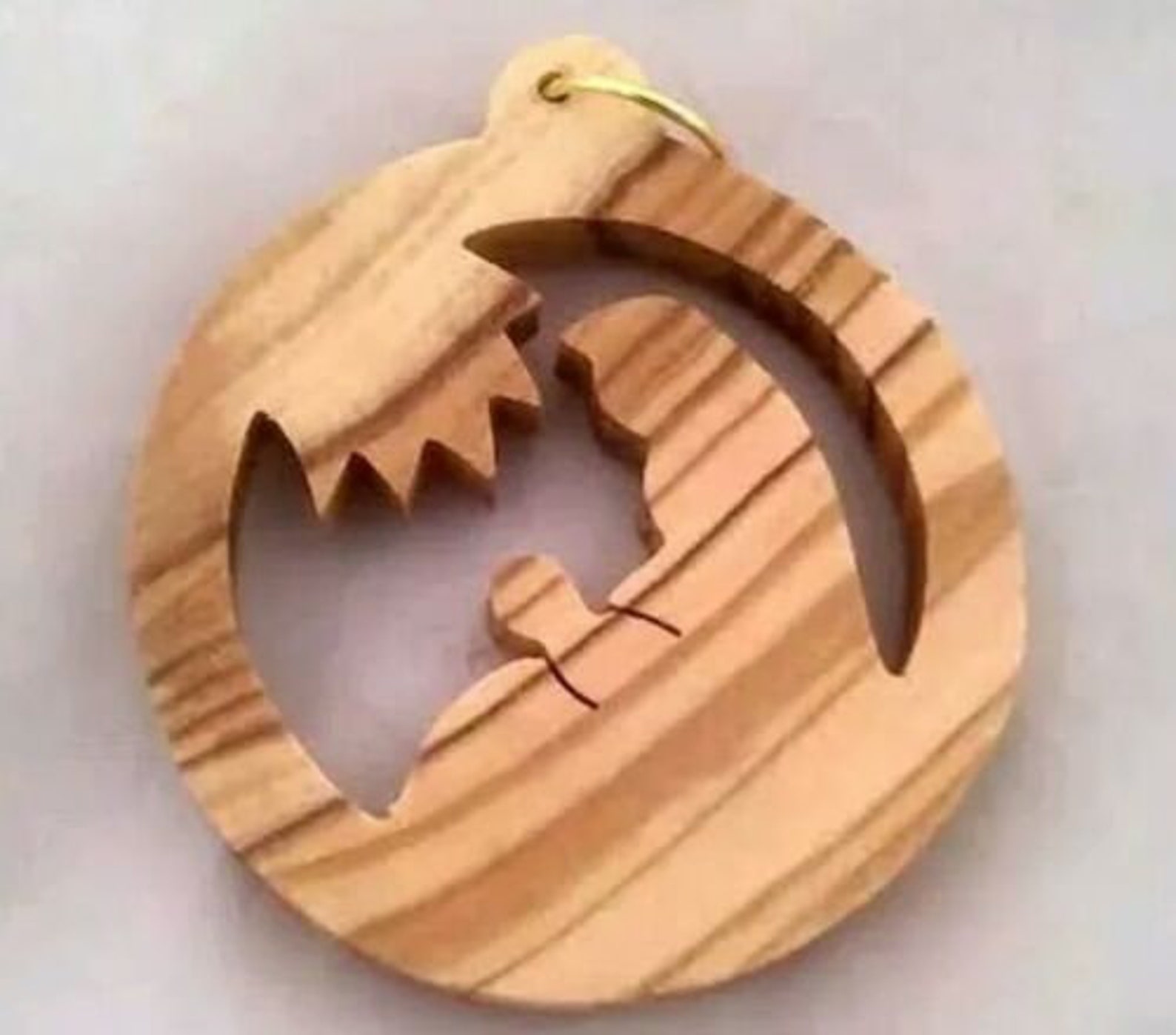 Set of 10 Hand Made Olive Wood Christmas Tree Ornaments Etsy UK