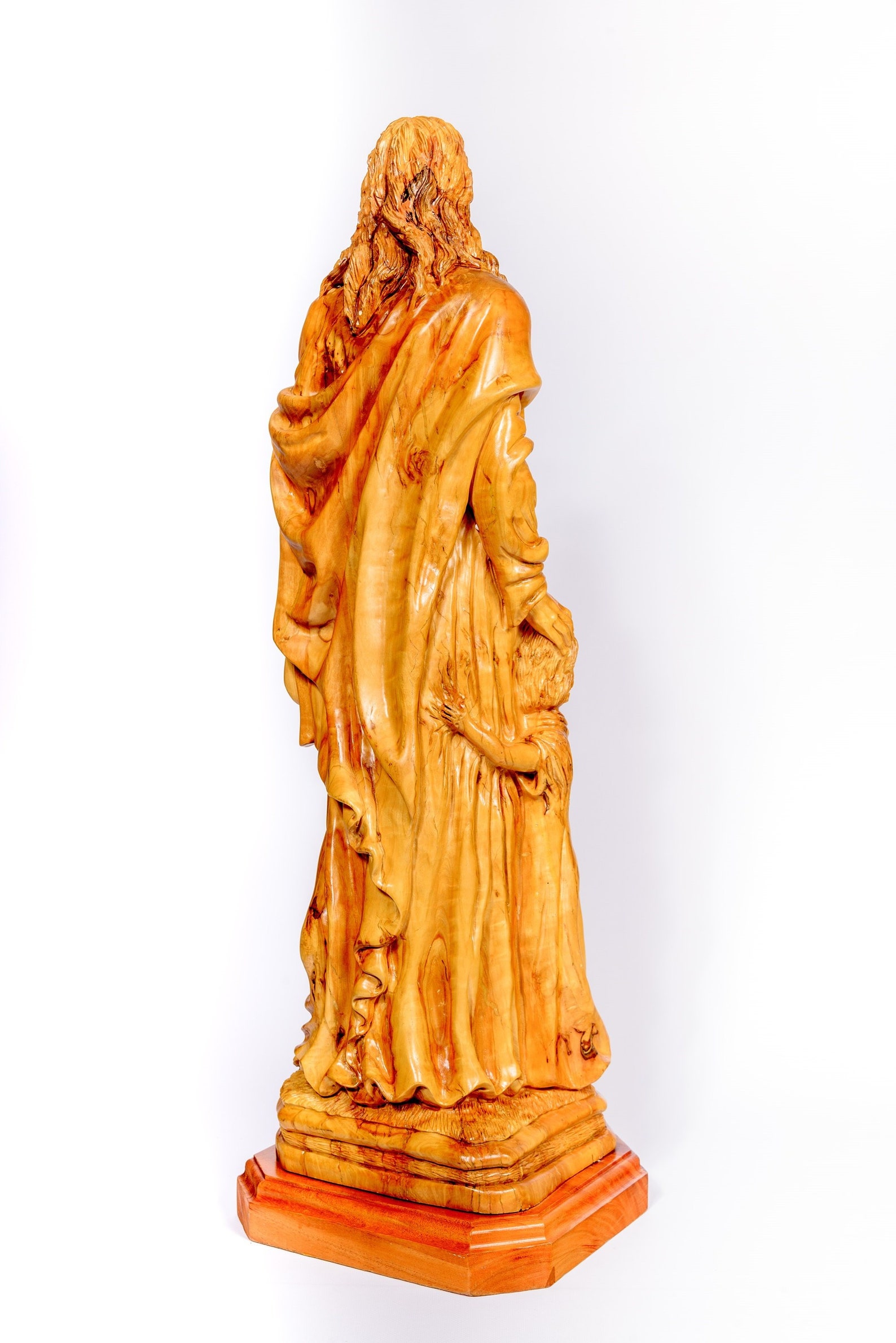 Extra Large Hand Carved Olive Wood Jesus Christ With the Etsy