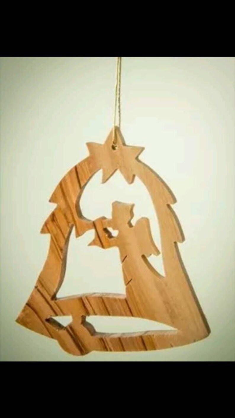 Brand New Olive Wood Christmas Tree Ornament Decorations Set Etsy