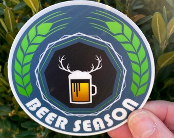 Pegatina troquelada de cerveza artesanal de 7,6 cm (3") para la temporada de cervezas