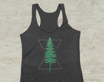 Camiseta sin mangas TriBlend con estampado geométrico de pino