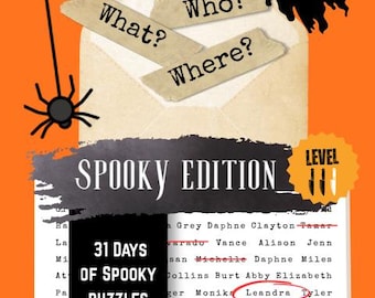 Wie? Wat? Waar? Spooky Edition: Een moordmysterie-puzzelboek met eliminatie-elementen, digitale download
