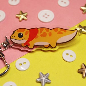 Leopard gecko acrylic keychain