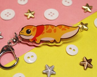 Leopard gecko acrylic keychain