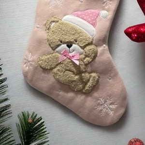 Baby Christmas Stocking Embroidered Stocking First Christmas Stocking 2024 1st Christmas Stocking 2024 First Stocking image 3