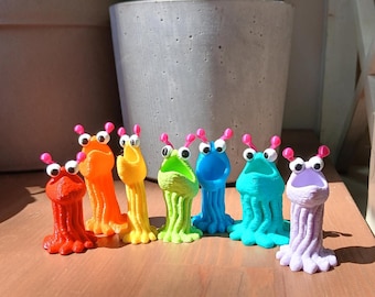 Yip Yip Martian Miniature, Rainbow Funny Trinket, 70s 80s Nostalgia