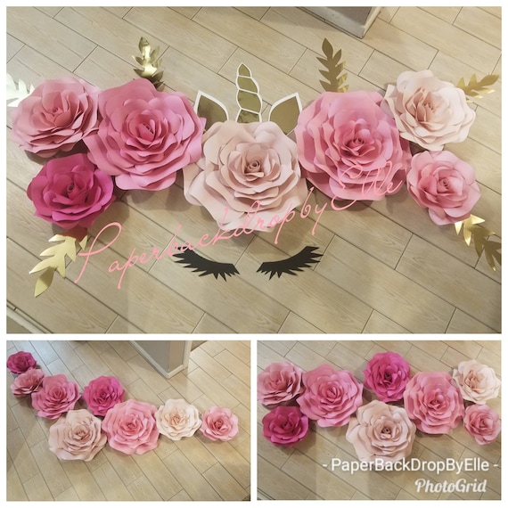 7 Beautiful Paper Flowers..babyshower..nursery Wall Decor - Etsy UK 7 Beautiful Paper Flowers..babyshower..nursery Wall Decor - Etsy UK