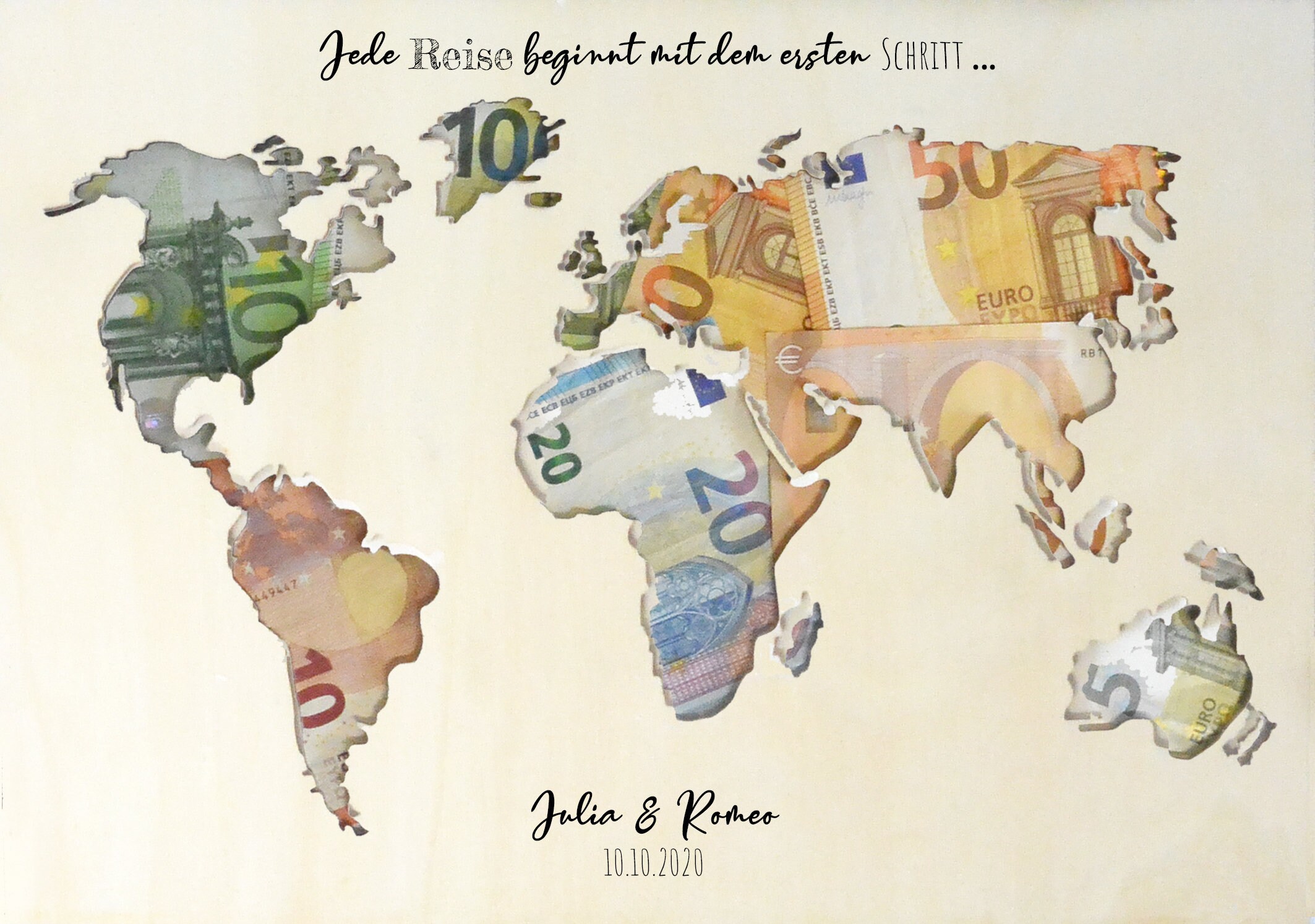 WELTKARTE aus HOLZ weiß Geldgeschenk Hochzeit Reisegutschein Etsy