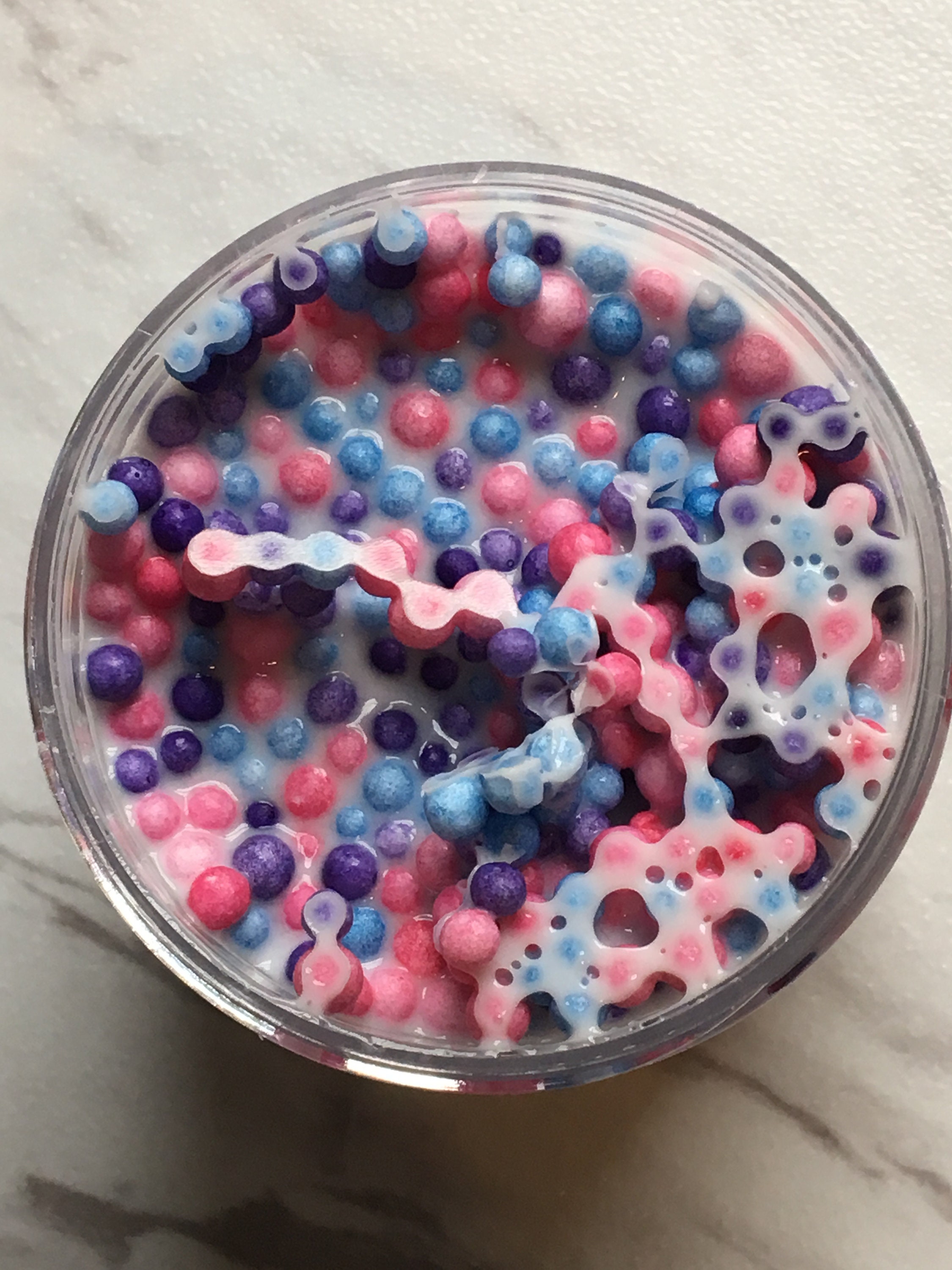10 Multicolor 10mm Mermaid Circle Pearl Berry Beads, Deco for Slime, F488