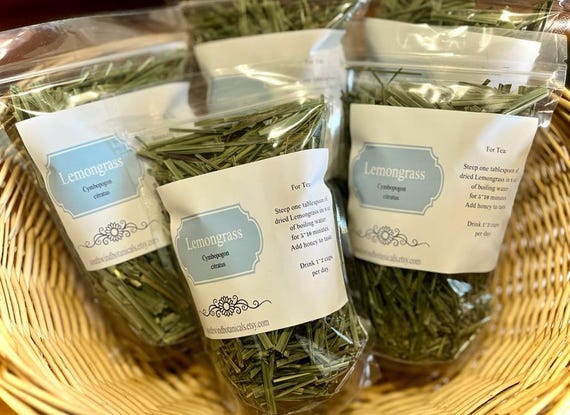 Lemongrass: All Natural- With Free Reusable Cotton Tea Bag