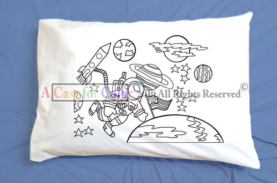 Coloring Crafts For Kids A Case For Color Astronaut Space Etsy