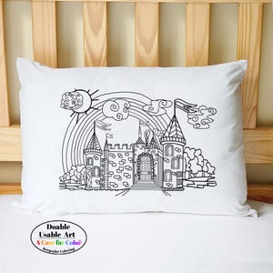 Princess Castle Coloring Pillowcase | Fun DIY Gift for Kids | Creative Craft Pillow
