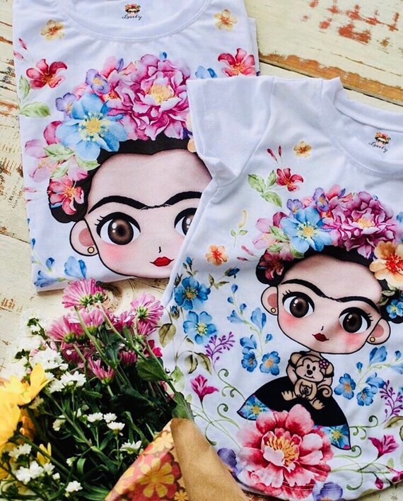 Frida Kahlo Cartoon Frida Kahlo Frida Frida Kahlo Tshirt Etsy