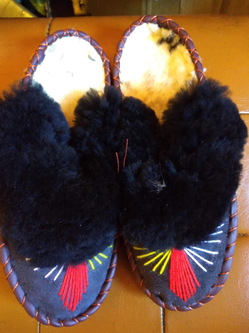 embroidered moccasin slippers