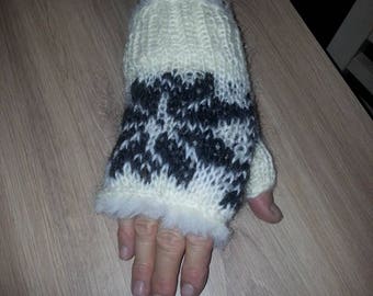 Hand Knit 100% Sheep Wool Gloves/Warmers