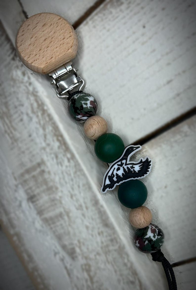 Hunting Pacifier Custom Pacifier Clip, Duck, Hunting, Camo, Green, Keepsake, Gift, Baby ...