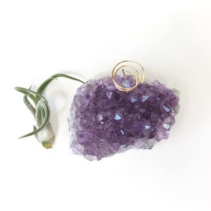 Thoughtful Birthday Gift for Her, Large Amethyst Air Plant Holder, Gift for Women, Unique gift for best friend, mom, sister, girlfriend image 5