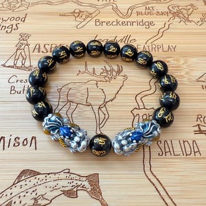 1406 - Pixiu Bracelet with Obsidian