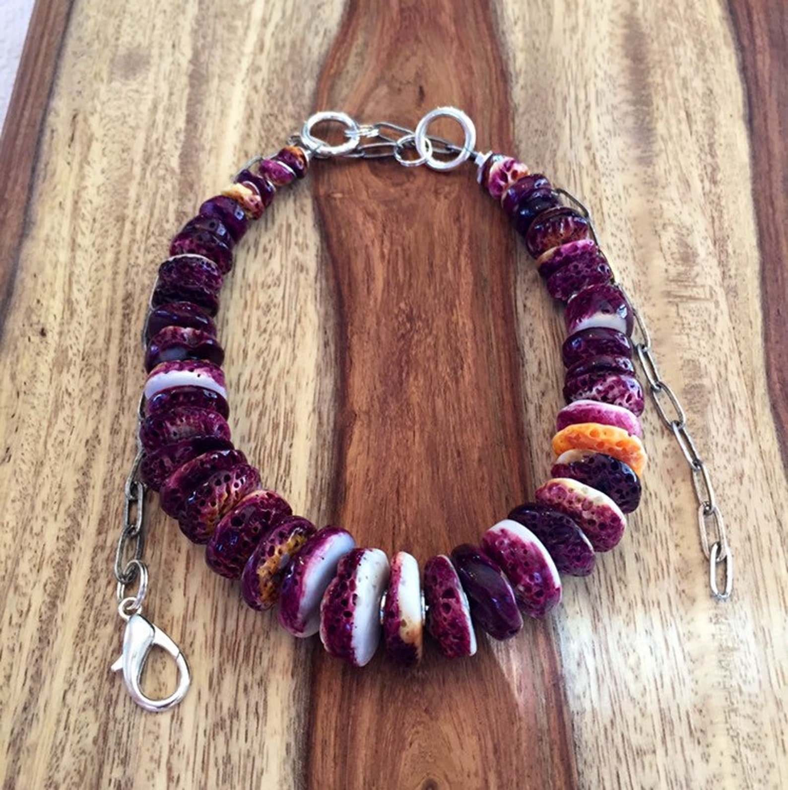 449 Massive Purple Spiny Oyster Necklace Etsy