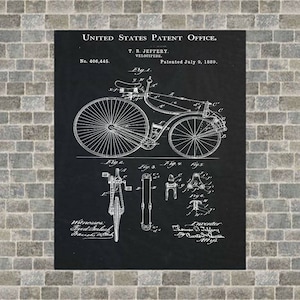 Bicycle Patent - Patent Print, Instant Download, Wall Decor, Patent Art, Music Memorabilia, Wall Art