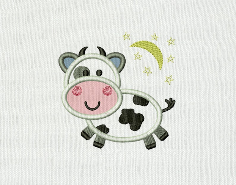 Baby cow embroidery design various supported formats dst  etsy