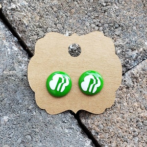 Girl Scout Inspired Stud Style Nickle-free Earrings-2 color choices