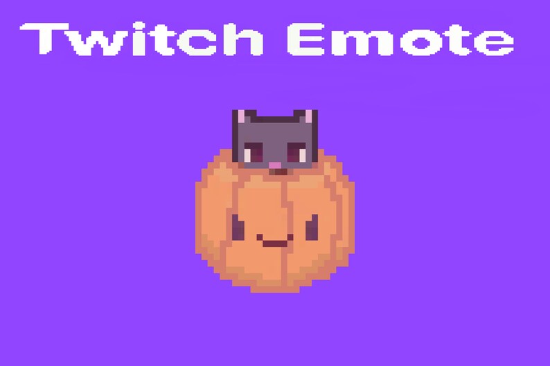 Discord/twitch Emote Peak Pumpkin Cat Etsy