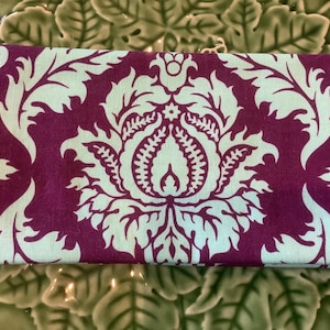 Cartera para chequera, funda para chequera, chequera de tela en tonos BORGOÑA y AZUL VERDE, soporte para registro de chequera, funda para chequera, soporte para chequera, cheques duplicados