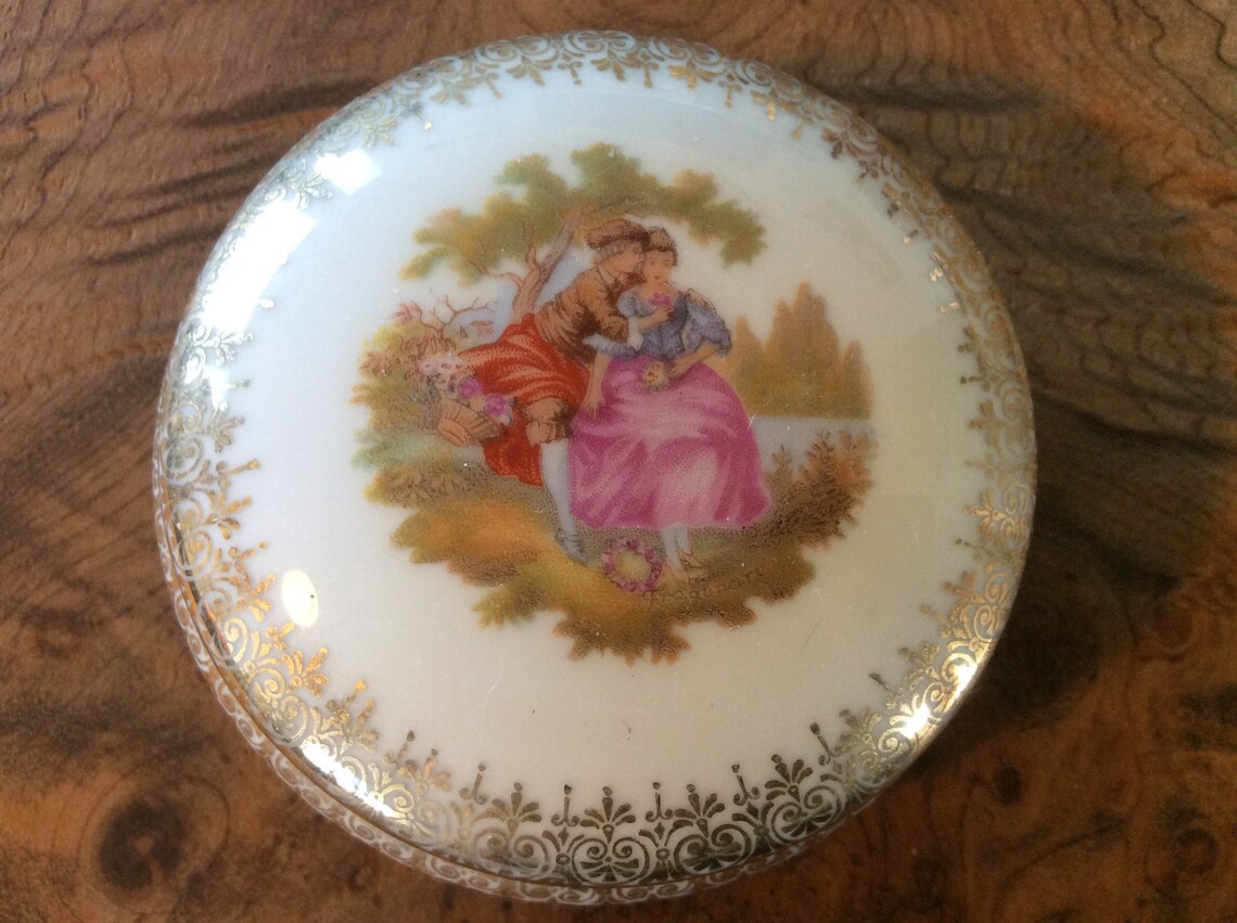 FM Limoges France Porcelaine Artistique Bon Bon/ Trinket Dish Etsy