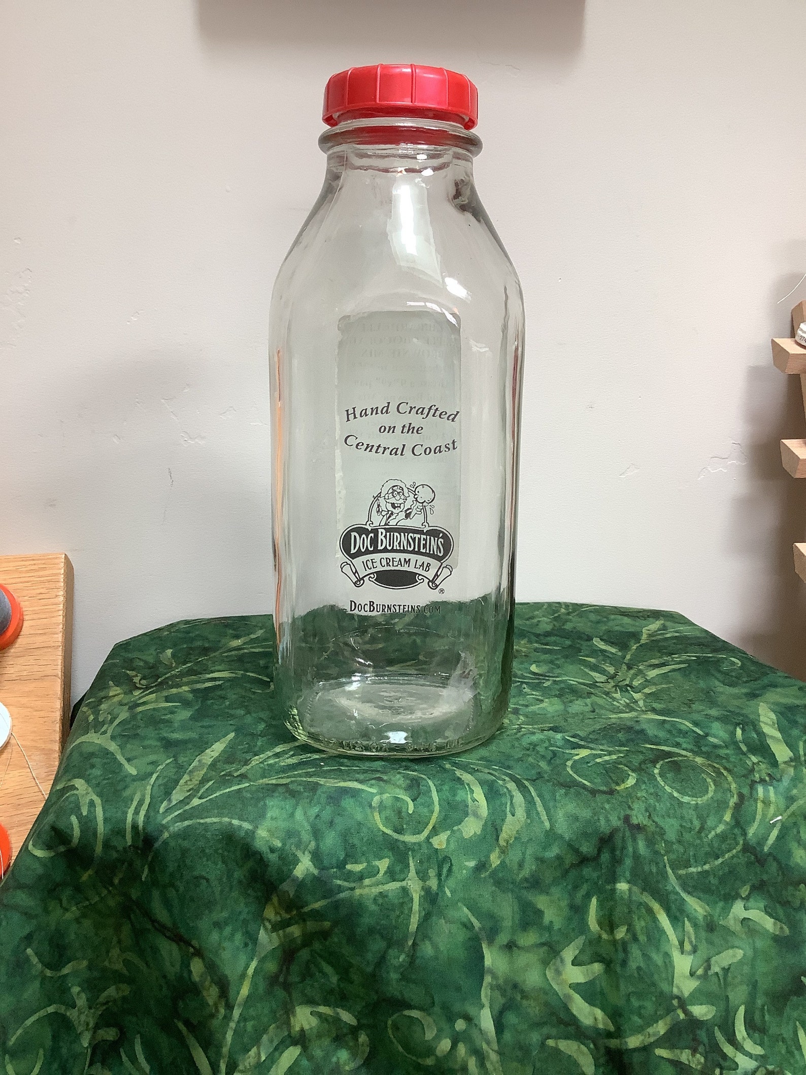 Vintage Glass Milk Bottle Doc Bernsteins Ice Cream Lab Etsy
