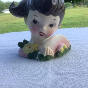 Vintage  - Toothpick Holder - Porcelain - Mid Century - Japan - Enesco Toothpick Holder - Women’s Face Toothpick Holder