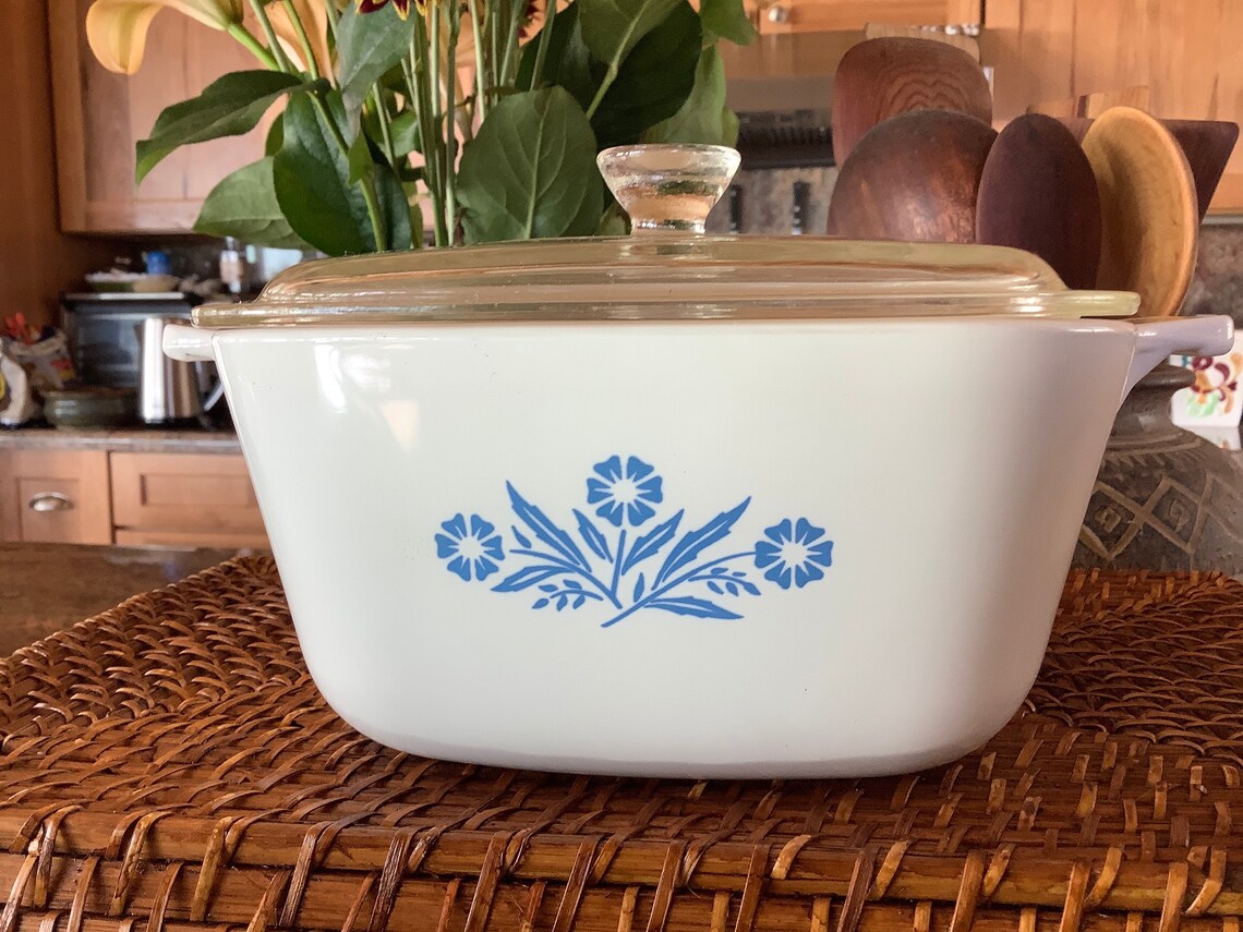 Vintage Corningware Blue Cornflower 1 3/4 Qt. Baking Dish Etsy