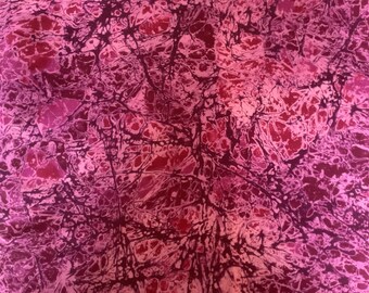 Benartex Sun Stone Cotton Screen Print Style 04319 Abstract Fabric in Purple and Burgundy Tones   1 Yard