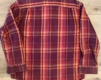 Vintage 90's ST JOHN'S Bay Heavyweight Plaid Flannel Shirt Size